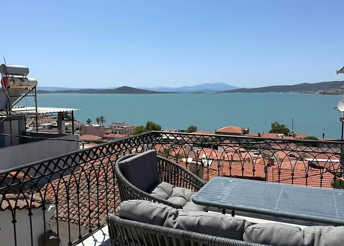 Lägenhet Sea&lesbos View Duplex, Courtyard&rooftop,